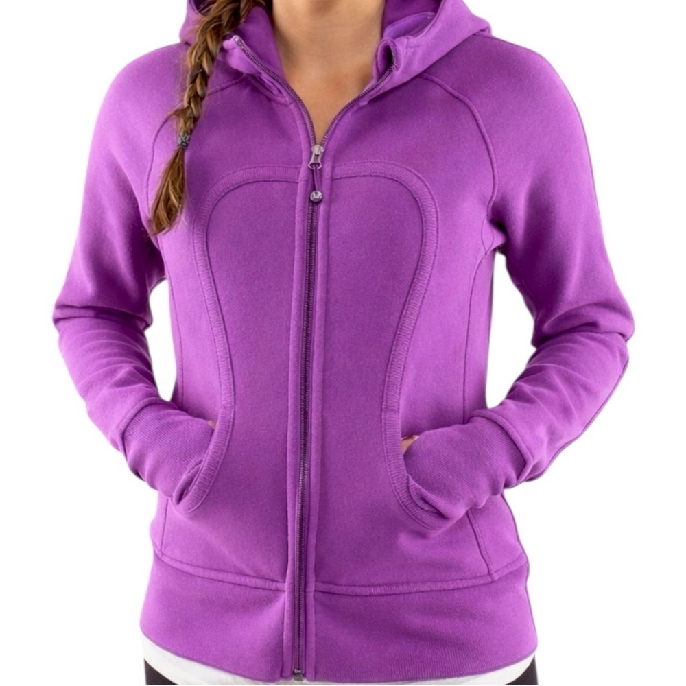 Lululemon Scuba Hoodie Size 4 Deep Fuchsia Pink Purple Cozy Cotton